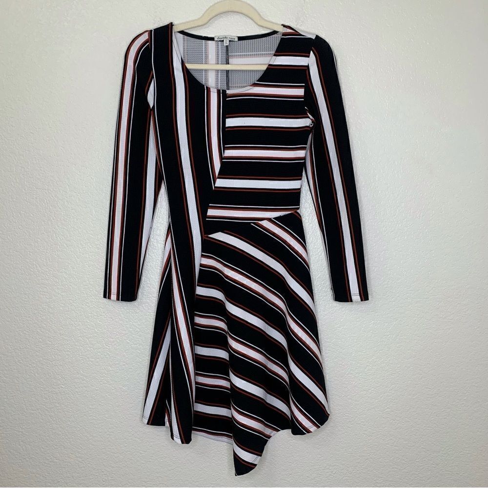 Charlotte Russe Vintage Asymmetrical Long Sleeves Dress